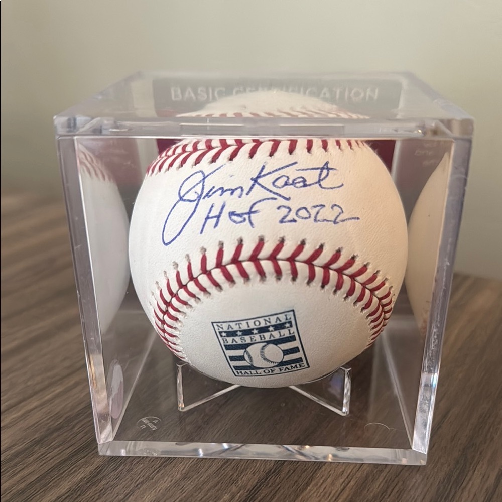 Jim Kaat Autographed Certified White Baseball with Red Stitching